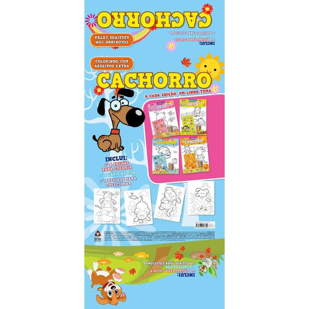 Cachorro - Colorindo com Adesivos