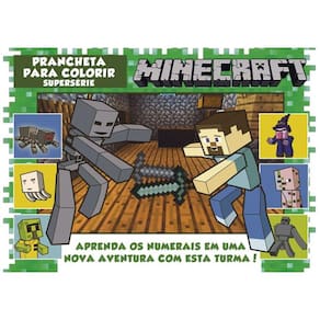 Minecraft Aprenda os Numerais Pranchet para Colorir
