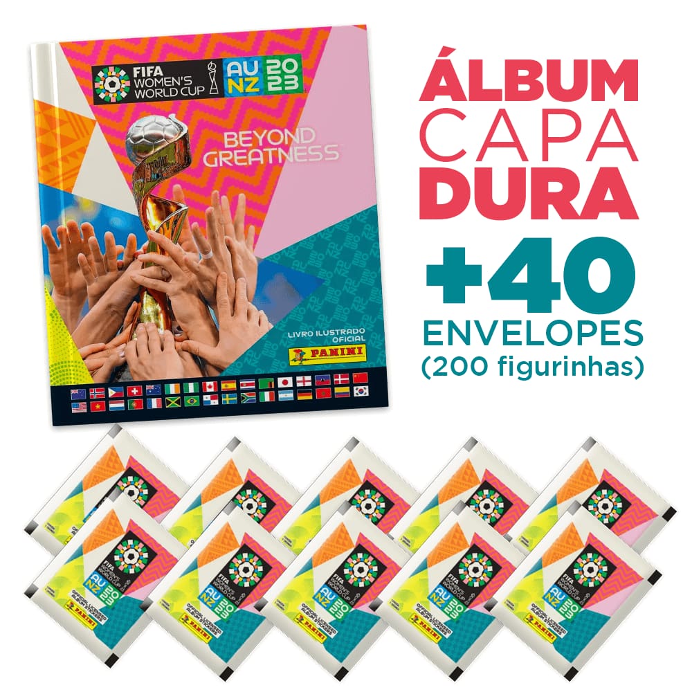 Pack com 50 figurinhas (10 envelopes) Figurinhas Luluca 2023 - PANINI