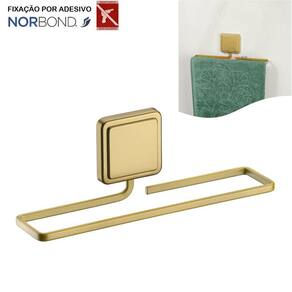 Suporte Porta Toalha Toalheiro 25cm Banheiro Adesivo Dupla Face Dourado - 183DO Future