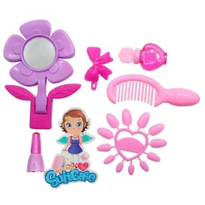 Maleta Kit De Beleza Rosa Infantil Fashion 6 Acessórios