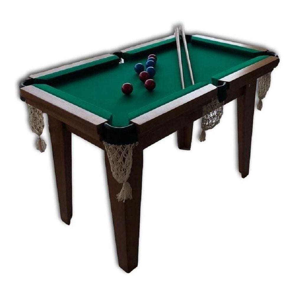 Mesa De Sinuca Infantil Bilhar Snooker De Luxo Braskit no Shoptime