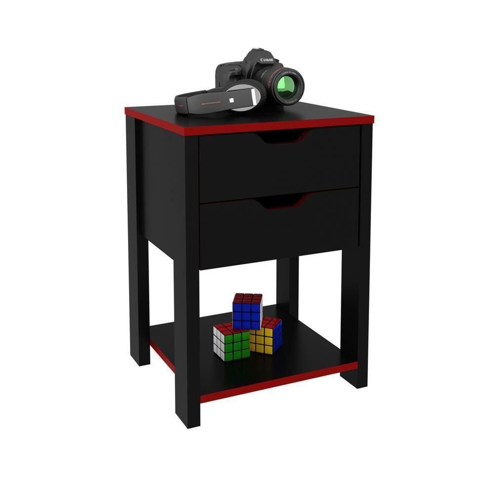 Gaveteiro Gamer Multimóveis Vcr25058 Preto/Vermelho Preto/Vermelho