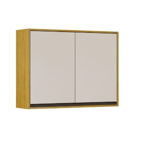 Armário Aéreo 2 Portas Eduarda Chf Móveis Cinamomo/Off White