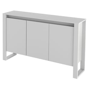 Balcão Escritório Com 3 Portas Multimóveis Vcr25044 Branco Branco