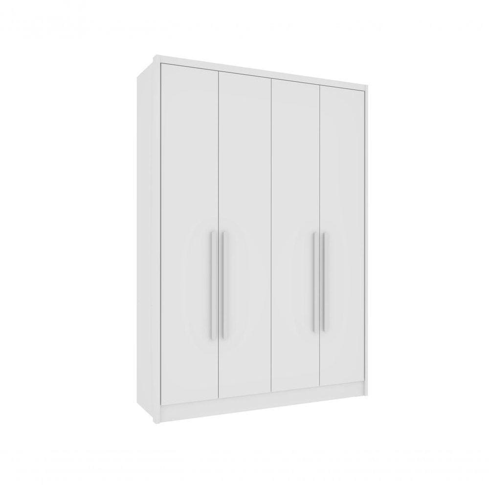 Guarda Roupa Dinamarca 4 Portas Tcil Neve