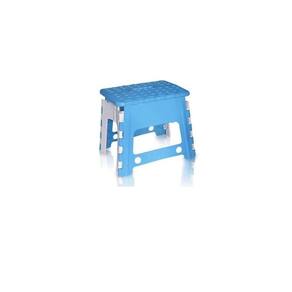 Banqueta Dobrável Infantil Plastico Antares Azul Kit 12