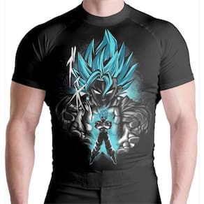 Rash Guard Super Sayajin Blue Manga Curta