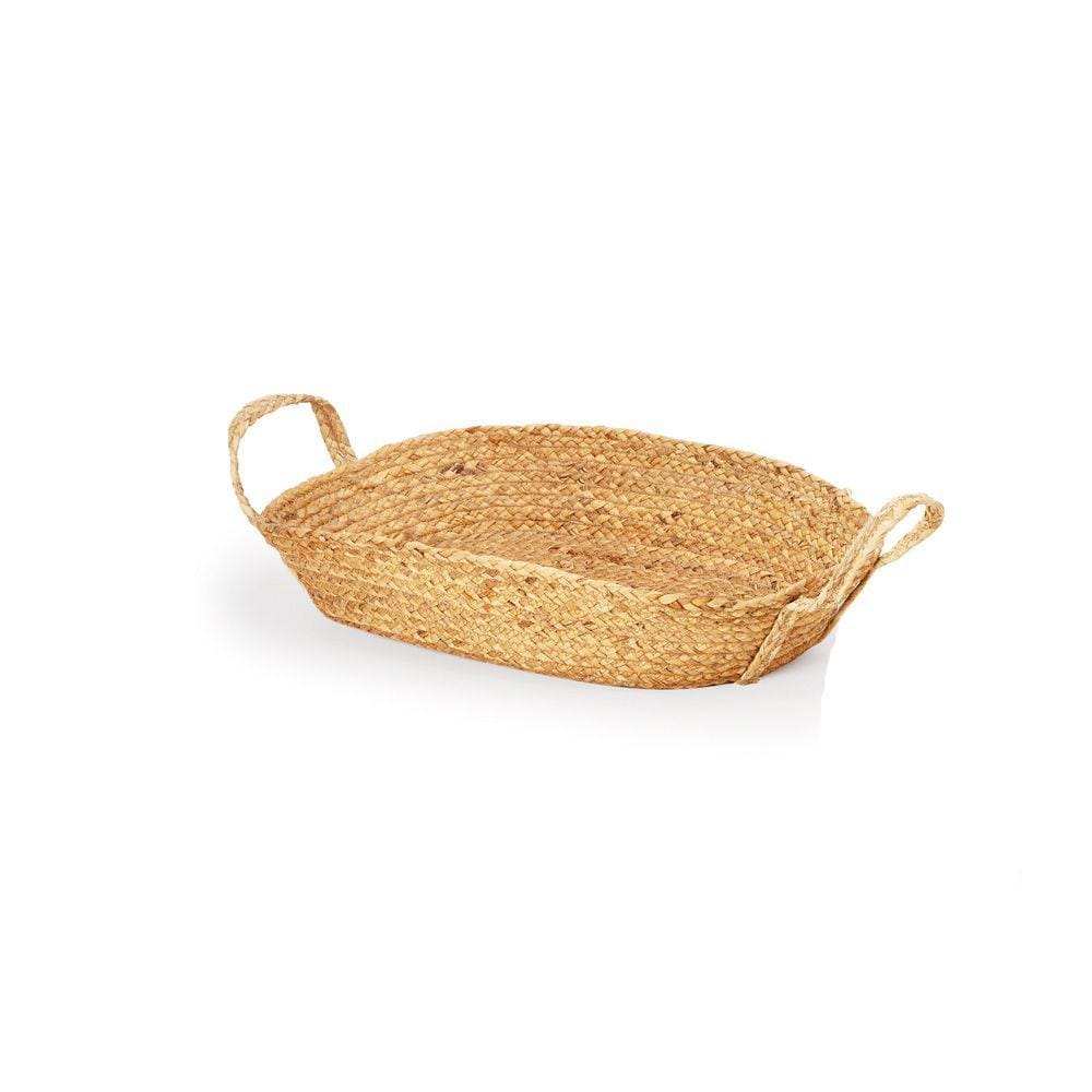 Centro de Mesa Decorativo Oval em Fibra Natural 60cm 15462G Mart