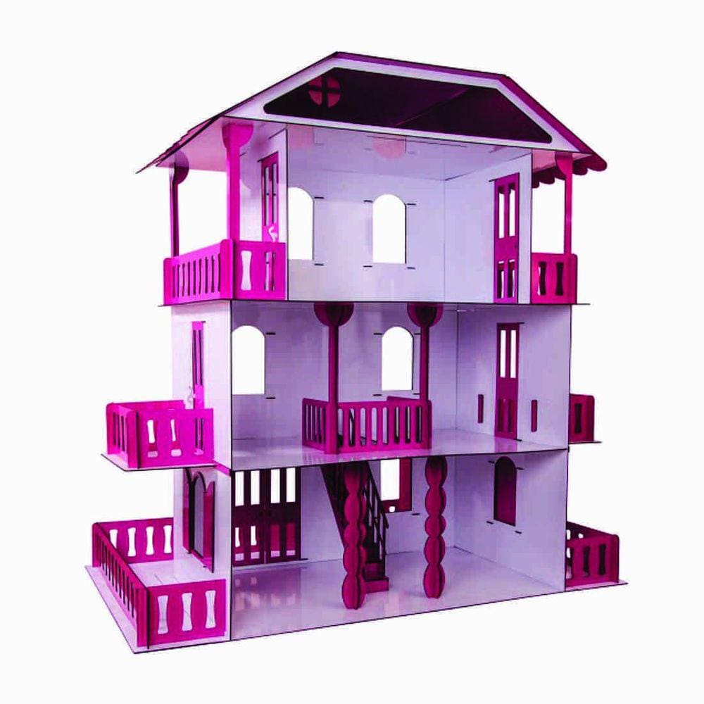 Casa bonecas escala Barbie com garagem Milla Sonhos DARAMA