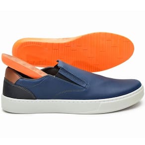Tenis Slip On Masculino Palmilha Gel Azul