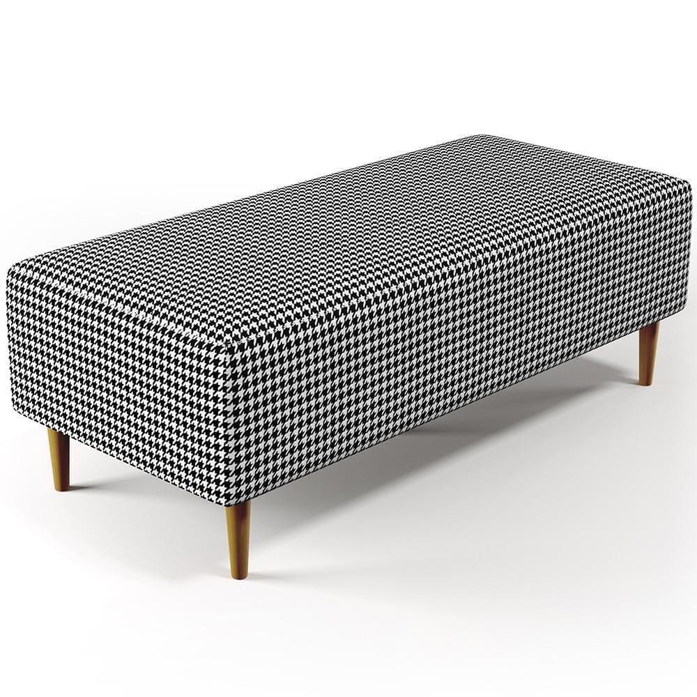Puff Decorativo Sala De Estar Bali W01 Pés Palito 120x50cm Pied Poule - Lyam Decor
