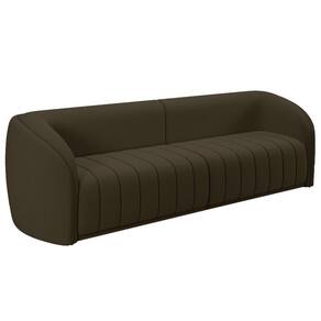 Sofá Living Decorativo 4 Lugares 332cm Meris M22 Veludo Marrom - Mpozenato