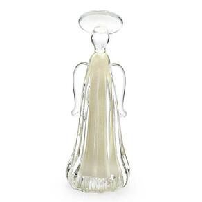 Anjo Em Cristal Murano Pérola - São Marcos 28Cm