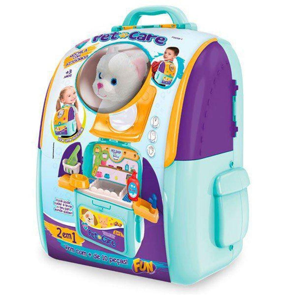 Adotados Mochila Pet Care Mochila 2 Em 1 - Gatinho Branco