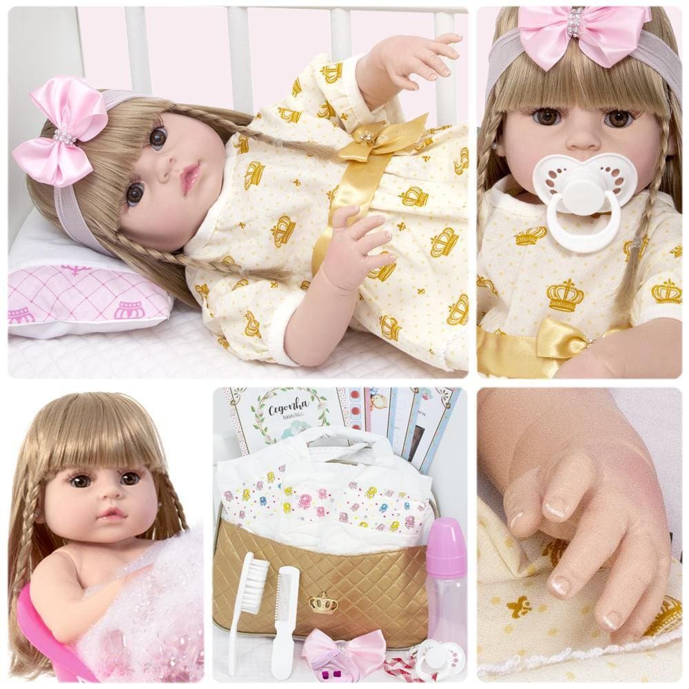 Bebe reborn boneca princesa original realista fada promocao casas bahia