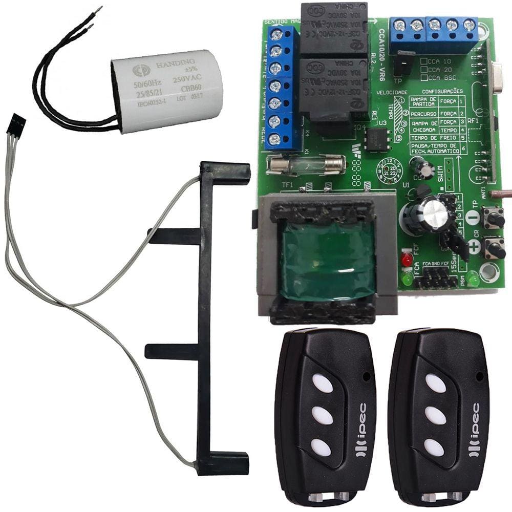 Central Placa Cca-10 Clp Rcg Sensor Deslizante Régua 70cm Controles Capacitor 25uf