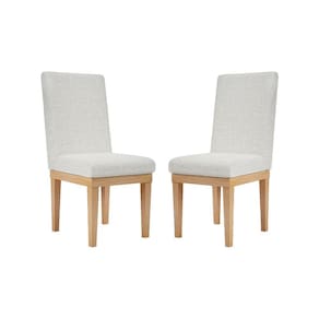 Kit 2 Cadeiras Estofadas Para Mesa De Jantar Tecido Linho