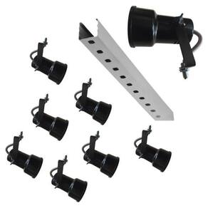 Spot Para Trilho Eletrocalha Kit 8 Peç Lam Led Bulbo/Par 20