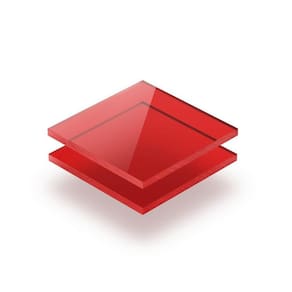 Chapa Acrilica Colorida Vermelho 412 1000X500Mm Esp.De 3Mm
