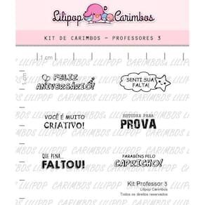 Cartela de Carimbos Transparentes Mini Professor 3 - Lilipop