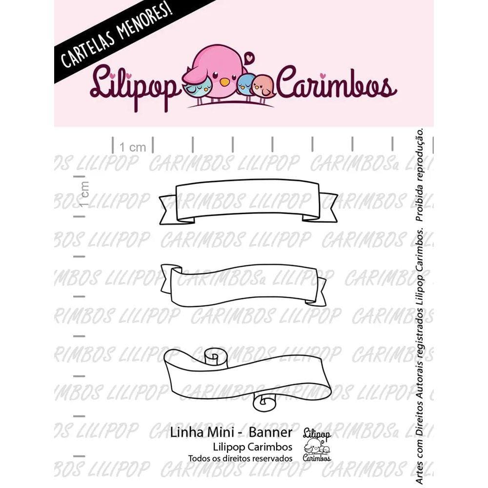 Cartela de Carimbos Transparente Mini  ”Banner” - Lilipop