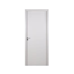 Kit Porta de Madeira Lisa 215x94cm com Batente de MDF Ultra 16cm Melamínico MGM Branco