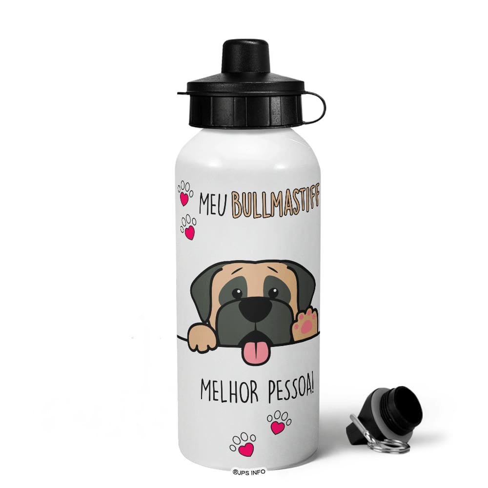 Garrafa Squeeze MQ - Meu Bullmastiff, melhor pessoa!