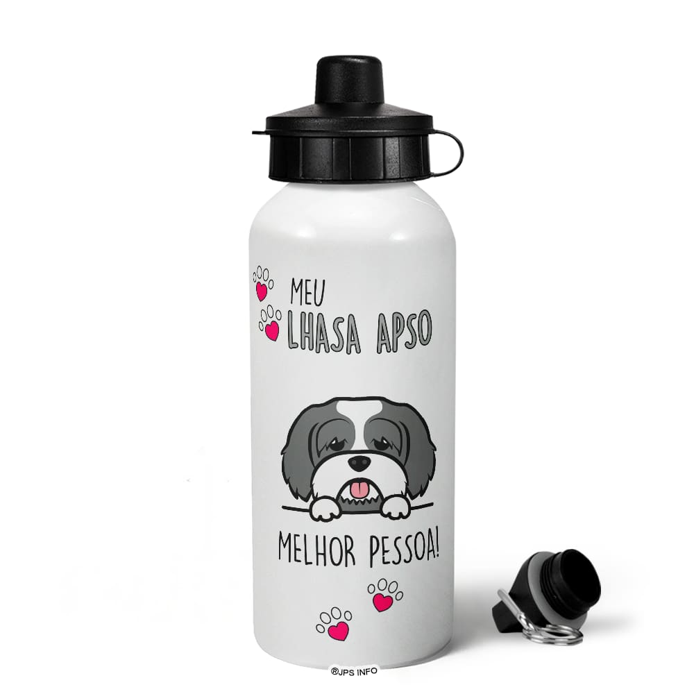Garrafa Squeeze MQ - Meu Lhasa Apso, melhor pessoa!