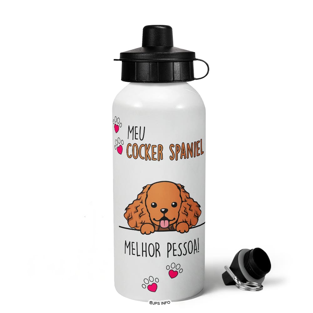 Garrafa Squeeze MQ - Meu Cocker spaniel, melhor pessoa!