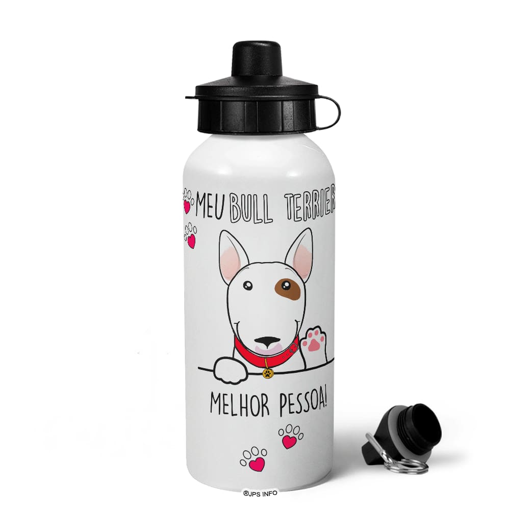 Garrafa Squeeze MQ - Meu Bull terrier, melhor pessoa!