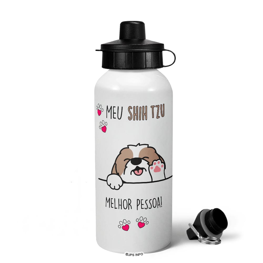 Garrafa Squeeze MQ - Meu Shih tzu, melhor pessoa!