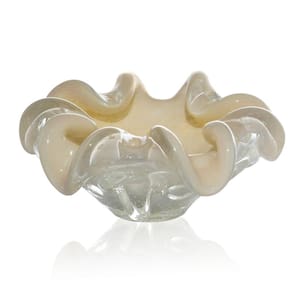 Centro De Mesa Em Cristal Murano Pérola São Marcos
