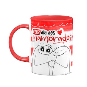 Caneca Flork Namorados - Feliz dia dos namorados - B-red