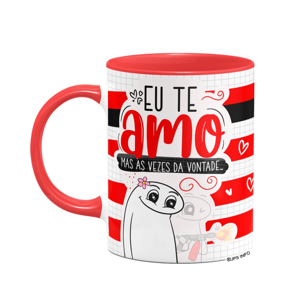 Caneca Flork Namorados - Mas as vezes dá vontade de - B-red