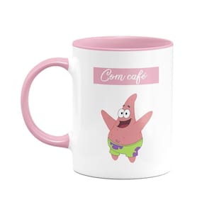 Caneca Patrick Estrela - Com café, sem café! - B-pink