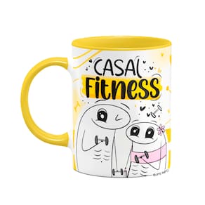 Caneca Flork Namorados - Casal Fitness - B-Yellow