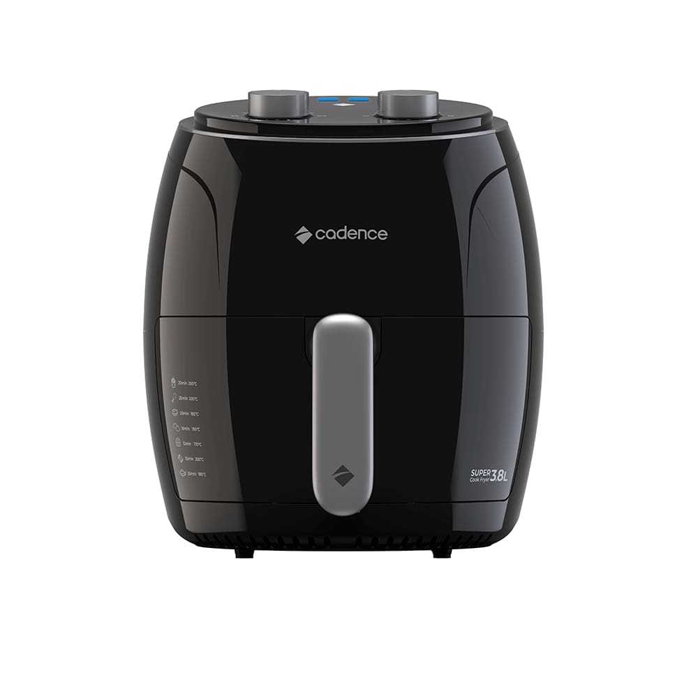 Fritadeira Elétrica Air fryer Sem Óleo Super Cook Fryer 3,8L 1300W Preto