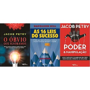 Kit 3 Livros Jacob Petry O Óbvio Que Ignoramos + As 16 Leis
