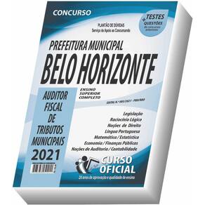 Apostila Prefeitura De Belo Horizonte - Pbh - Auditor Fiscal