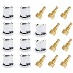 Kit10 Acabamento C50 Cromado Abs 1/2` Ou 3/4 Reg Fabrimar