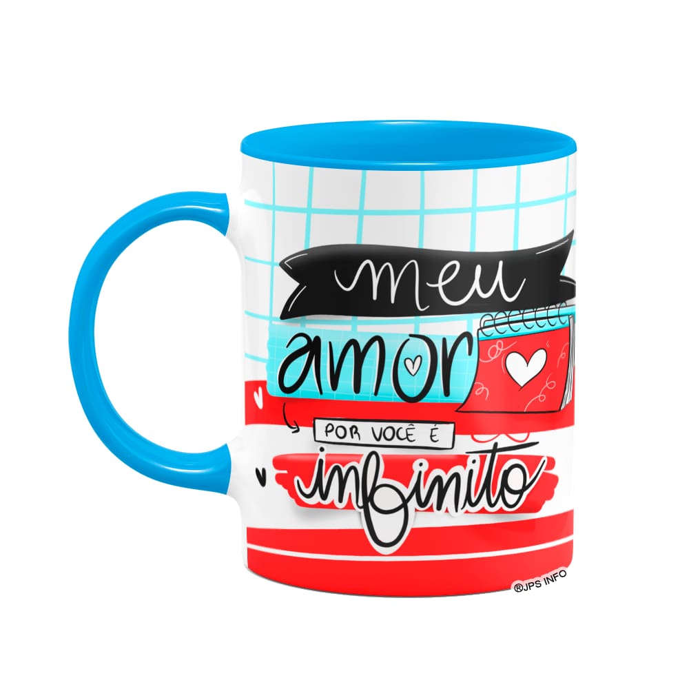 Caneca Namorados - Meu amor é infinito - B-blue