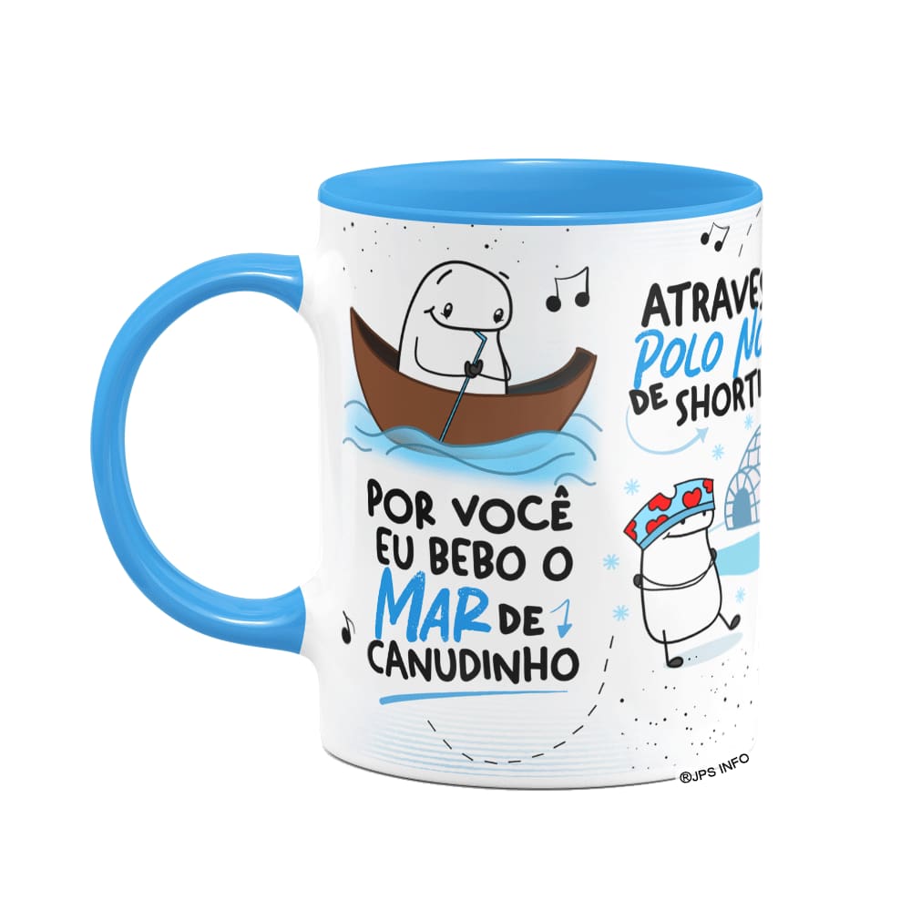 Caneca Flork Namorados - Faço de tudo... B-blue
