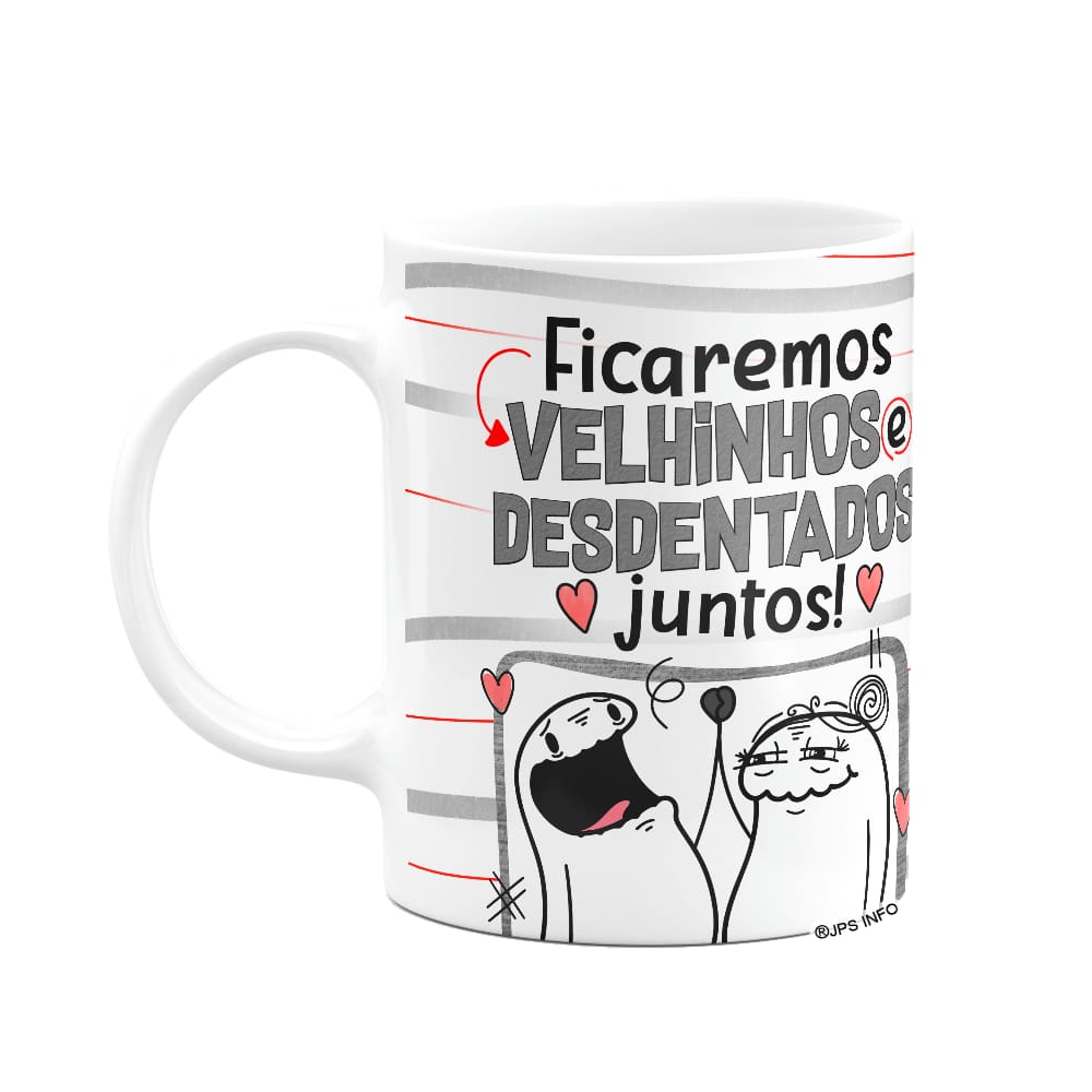 Caneca Flork Namorados - Velhinhos e desdentados juntos!
