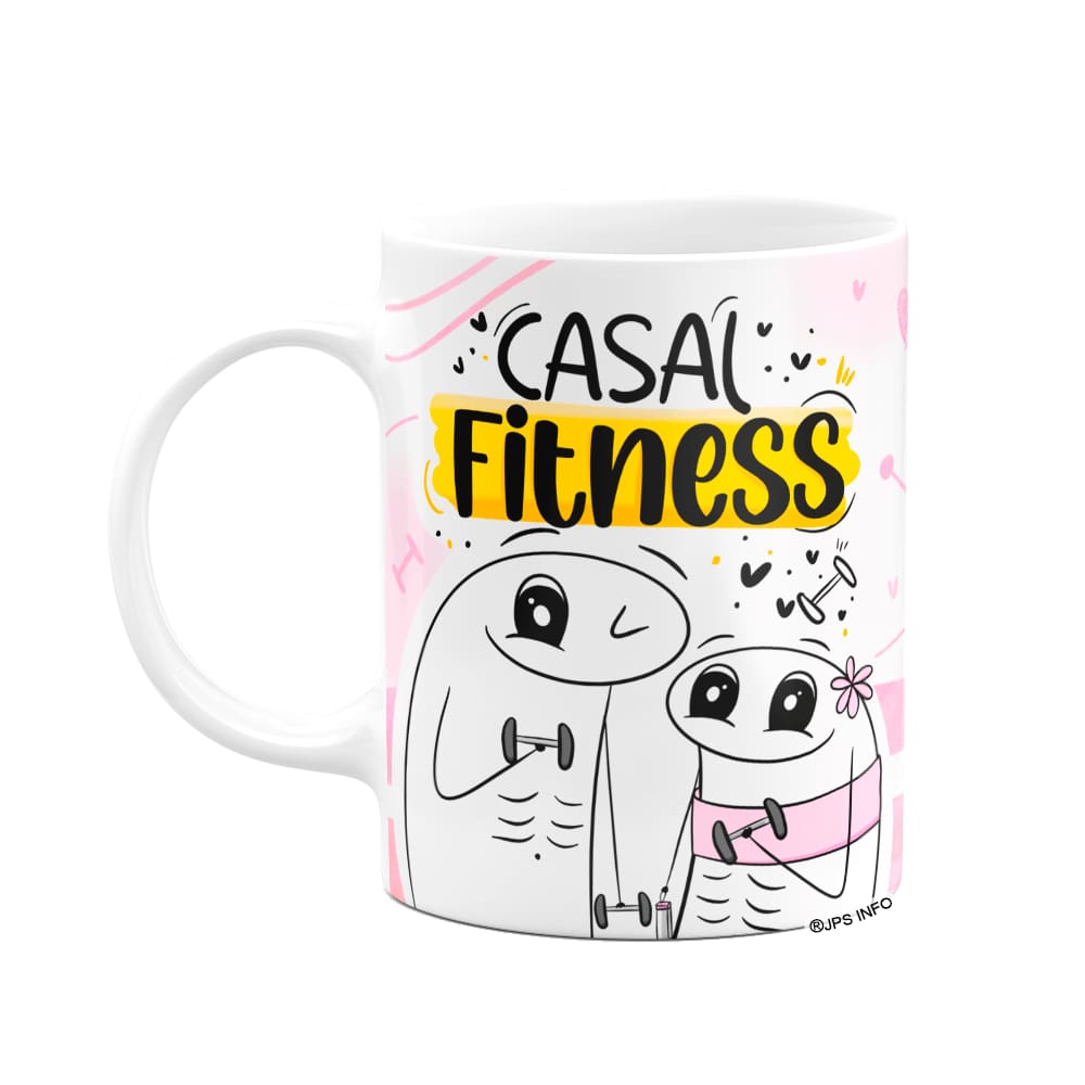 Caneca Flork Namorados - Casal Fitness - BGPink