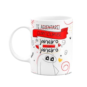 Caneca Flork Namorados - Te amarei de janeiro a janeiro