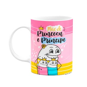 Caneca Flork Mães - Mãe de princesa e príncipe - Branca