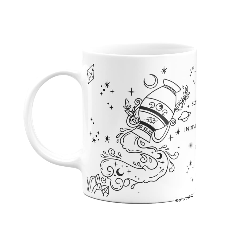 Caneca Signos - Aquário - Branca