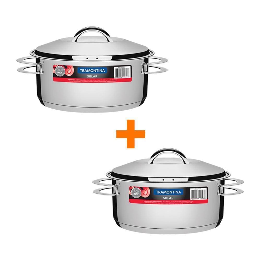 2 Panelas Aço Inox Fundo Triplo Solar 4,7L Pit1 - Tramontina