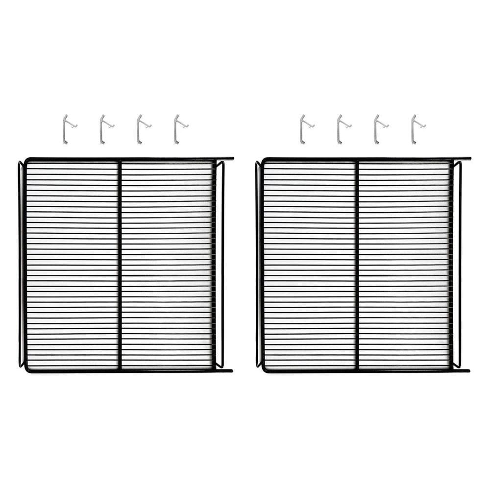 2 Prateleira Preta Para Vn50 Vb52 Vf50 + 8 Ganchos Metalfrio